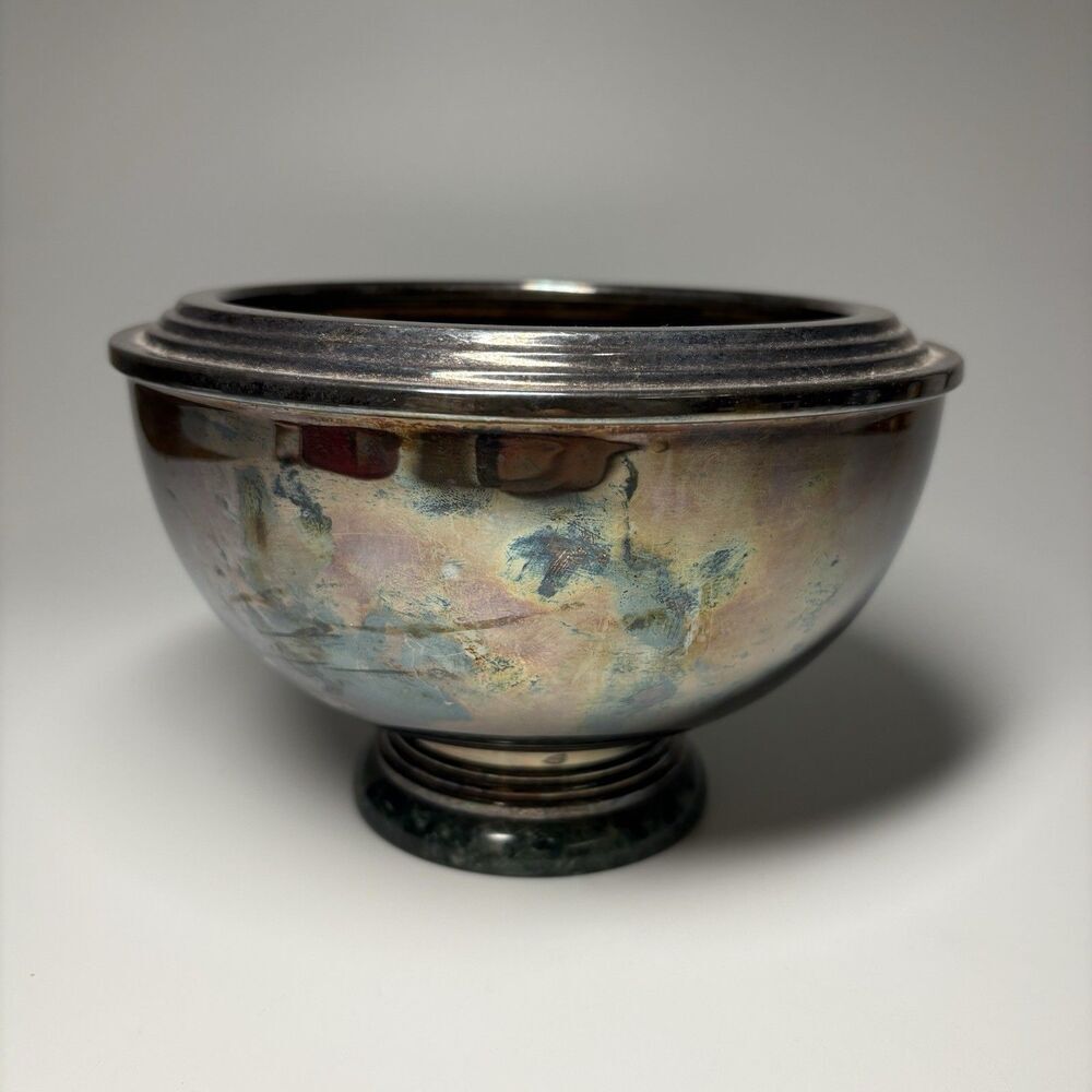 Gorham Silver Bowl by Gorham Manufacturing Company YC 4922 Marble Base RARE